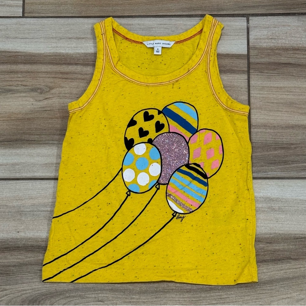 Little Marc Jacobs Yellow Tank Top with Balloon Design